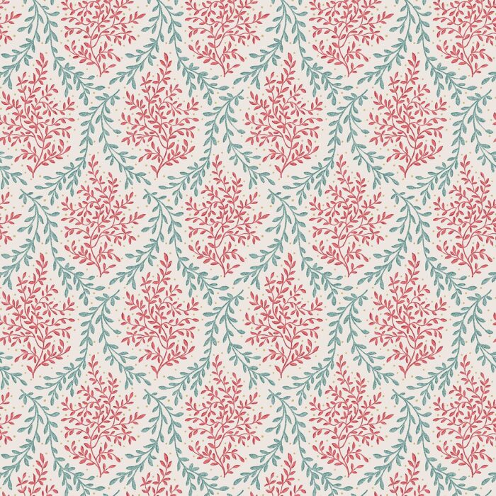 Bedgebury Fabric - Red / Teal swatch