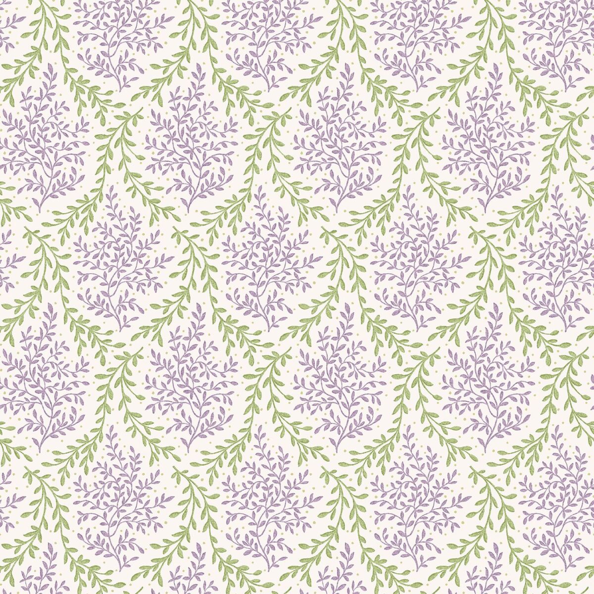 Bedgebury Fabric - Lilac / Green by purple botanical printed fabric from Nina Campbell