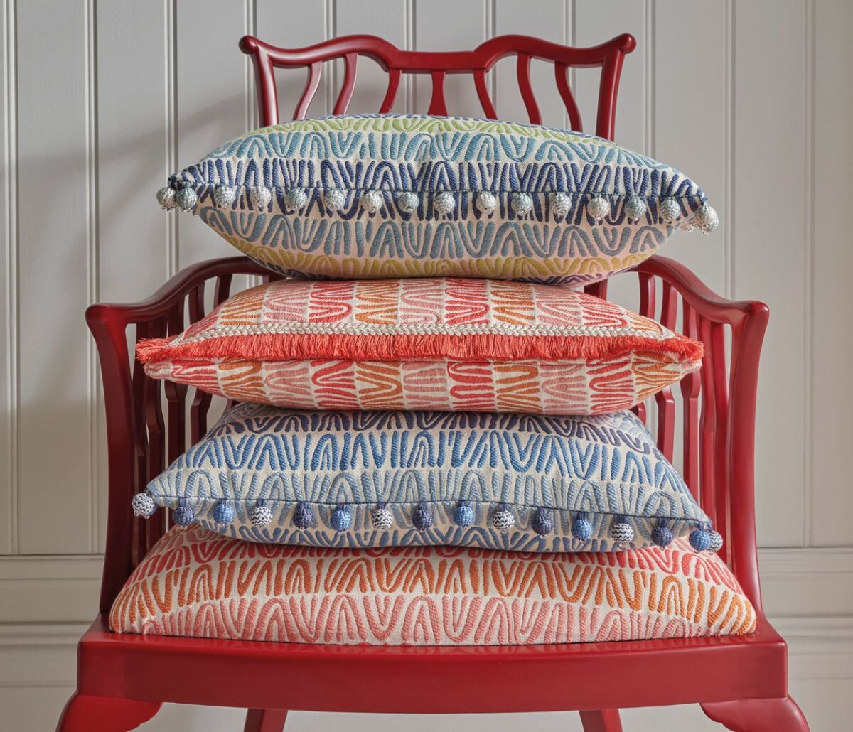 Appledore Fabric - Claret / Red from
