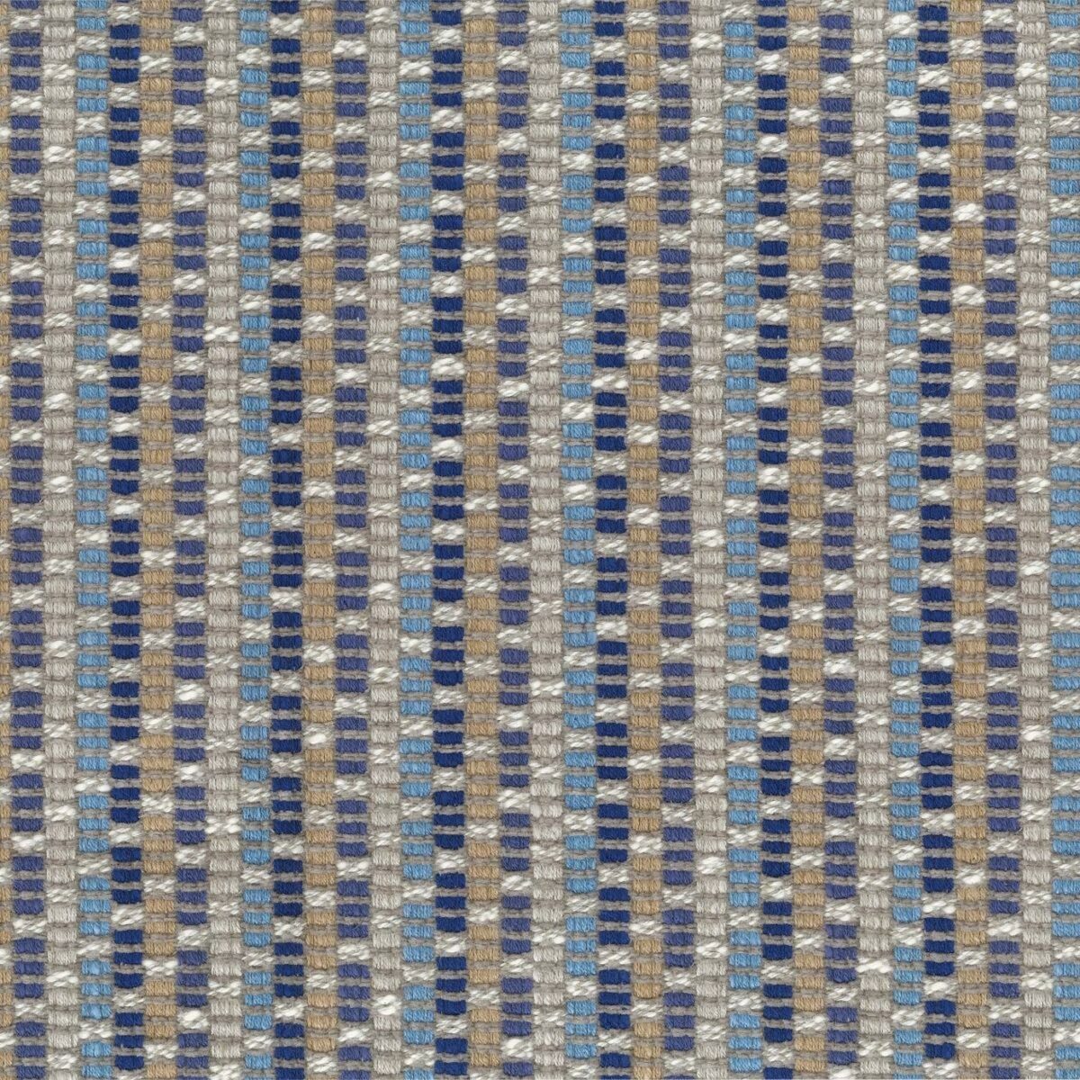 Cristallo Fabric - Navy / Sky / Linen by blue striped misc fabric from Osborne & Little