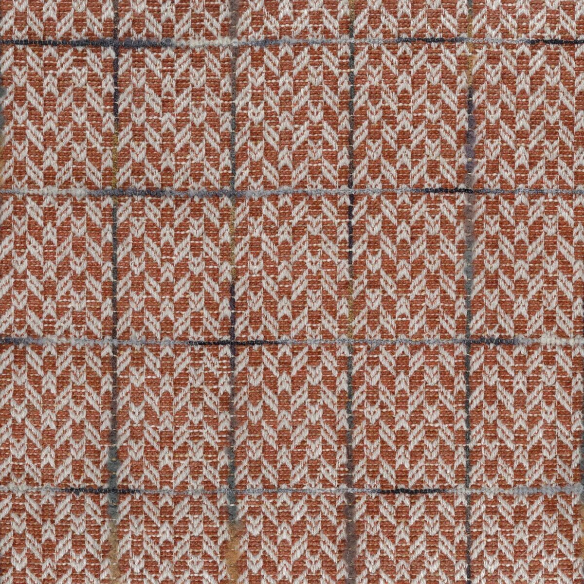 Faloria Fabric - Terracotta by orange checked misc fabric from Osborne & Little