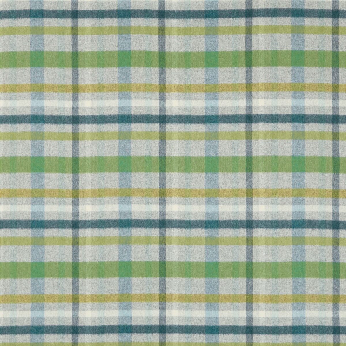 Cassiano Fabric - Apple / Teal by blue checked woolen fabric from Osborne & Little