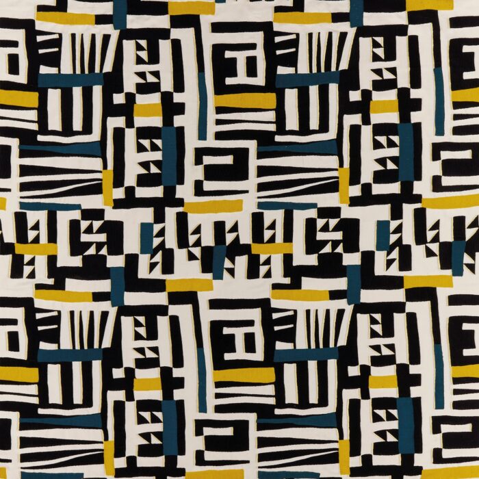 Zawaya Fabric - Black / Ivory swatch