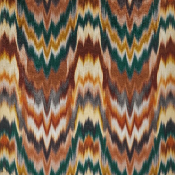 Irisa Fabric - Terracotta /  Teal – Terracotta / Teal swatch