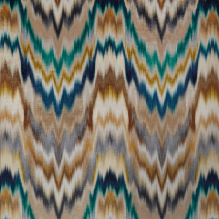 Irisa Fabric - Petrol / Gold swatch