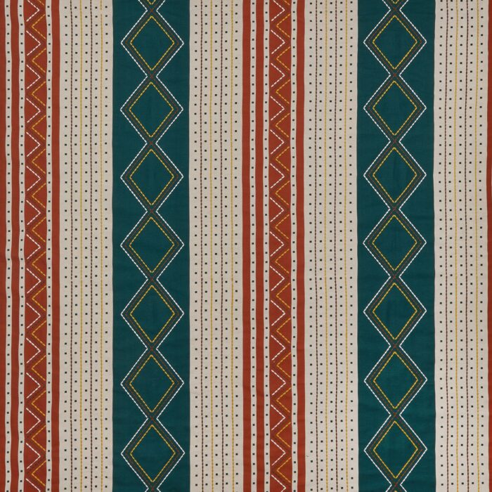Turkana Fabric - Terracotta /  Teal – Terracotta / Teal swatch