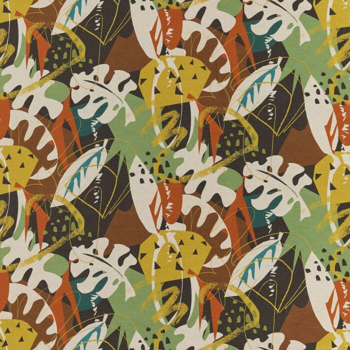 Zylina Fabric - Terracotta /  Teal – Terracotta / Teal swatch