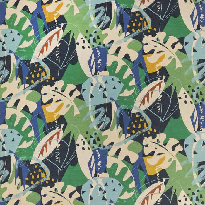Zylina Fabric - Indigo /  Emerald – Indigo / Emerald swatch