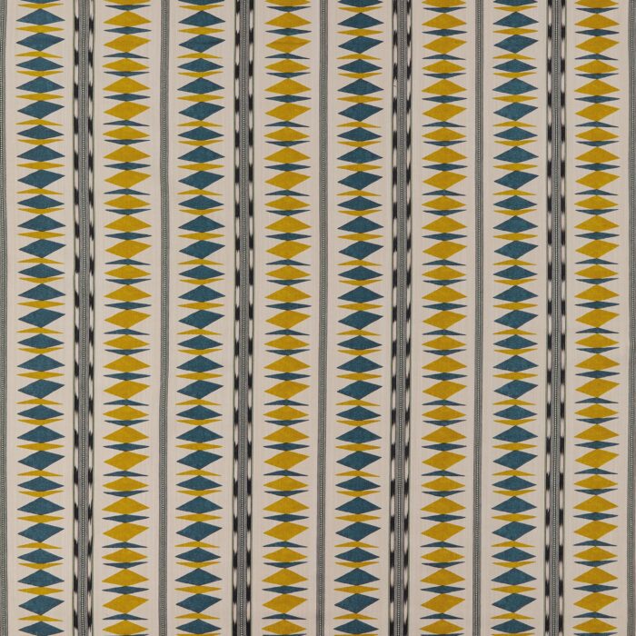 Samira Fabric - Petrol / Gold swatch