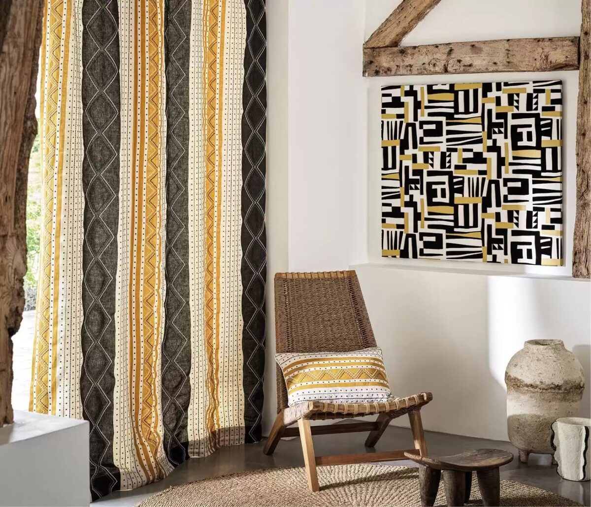 Turkana Fabric - Charcoal / Gold by Turkana Fabric - Charcoal / Gold from