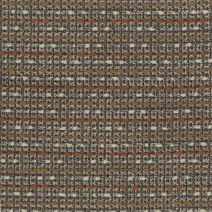 Lavenham Fabric - Coal /  Terracotta – Coal / Terracotta swatch