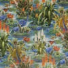 multicolour botanical velvet-chenille fabric from Osborne & Little