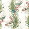 green botanical linen fabric from Osborne & Little