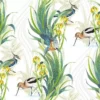 green botanical linen fabric from Osborne & Little