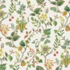 green botanical linen fabric from Osborne & Little