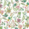 multicolour botanical linen fabric from Osborne & Little