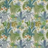 multicolour botanical embroideried fabric from Osborne & Little