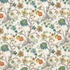 multicolour botanical embroideried fabric from Osborne & Little