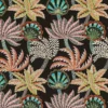 black-grey botanical embroideried fabric from Osborne & Little