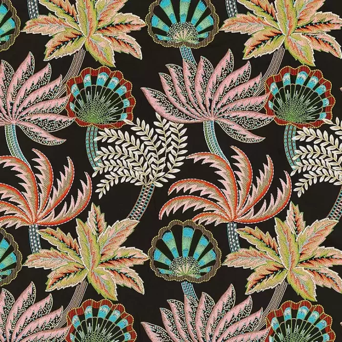 Ravenala Fabric - Charcoal /  Blush – Charcoal / Blush swatch