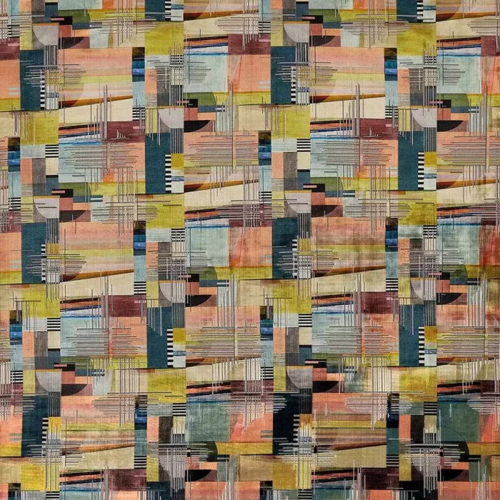 Chromatica Fabric - Mallard /  Blush / Gold – Mallard / Blush / Gold swatch