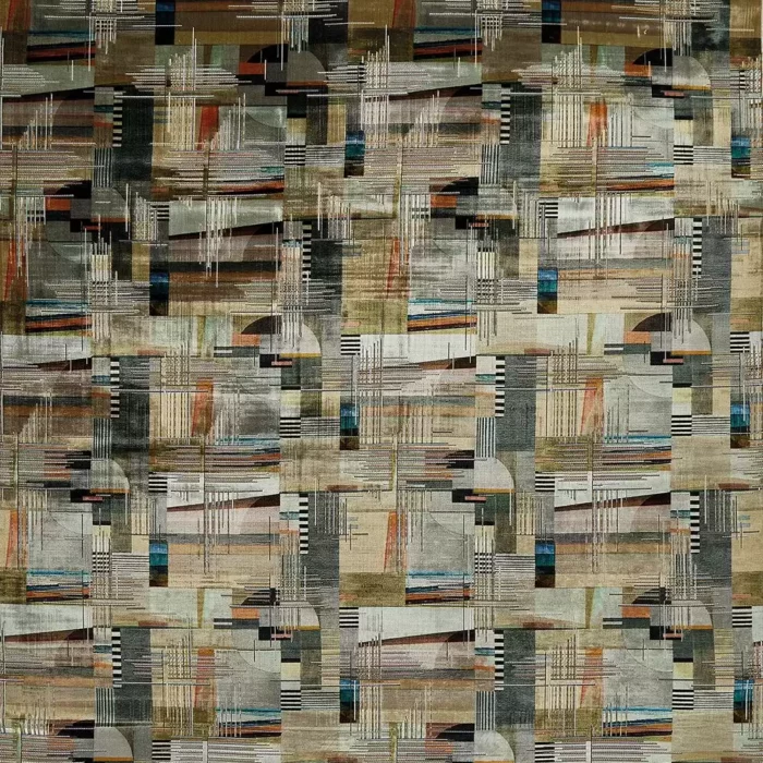 Chromatica Fabric - Charcoal /  Linen / Copper – Charcoal / Linen / Copper swatch