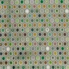 green geometric velvet-chenille fabric from Osborne & Little