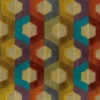 multicolour geometric velvet-chenille fabric from Osborne & Little