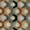 multicolour geometric velvet-chenille fabric from Osborne & Little