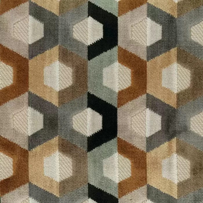 Favo Fabric - Black / Tobacco  / Slate – Black / Tobacco / Slate swatch