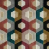 multicolour geometric velvet-chenille fabric from Osborne & Little