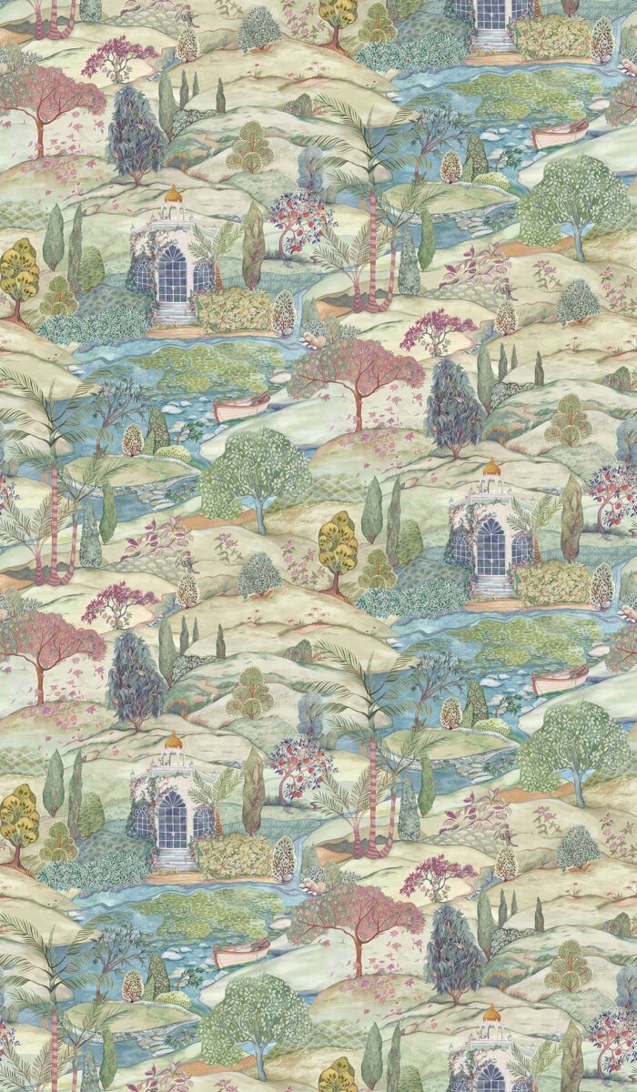 Lodhi Wallpaper - Gold by green botanical wallpaper from osborne & little