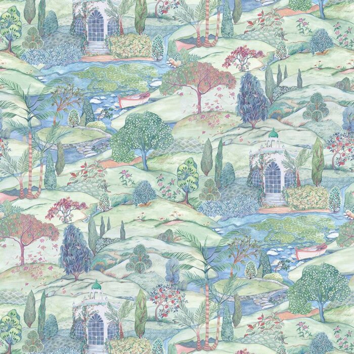 Lodhi Wallpaper - Aqua swatch