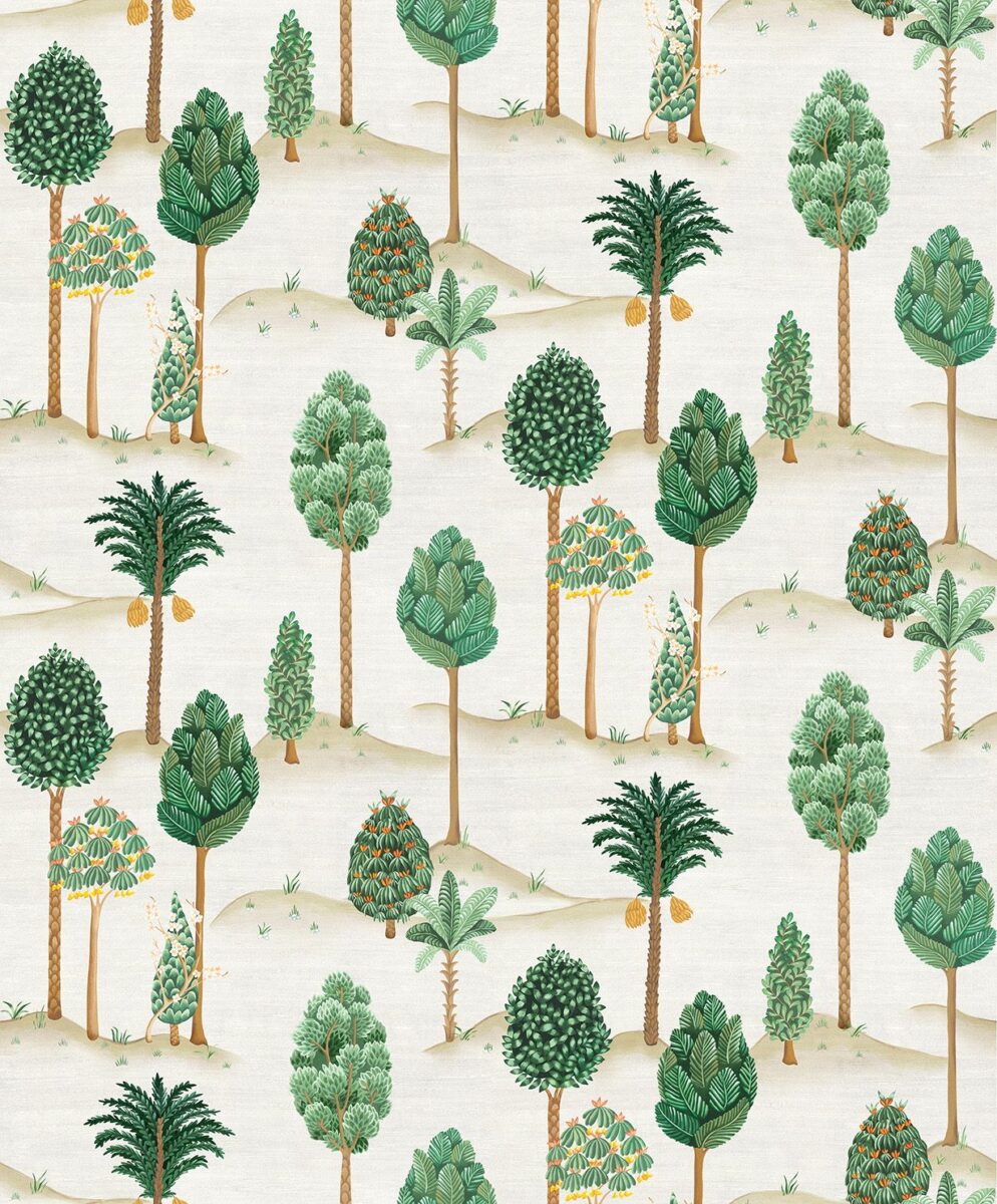 Foresta Wallpaper - Emerald by green botanical wallpaper from osborne & little
