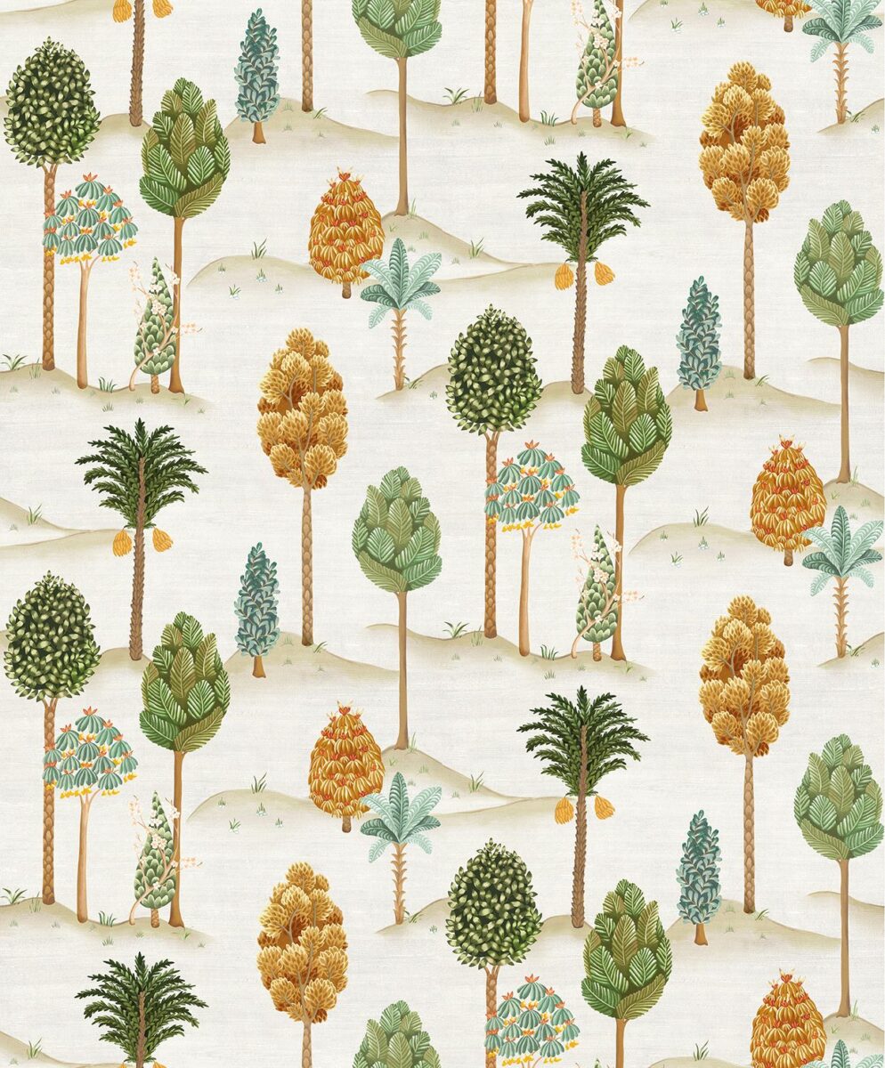 Foresta Wallpaper - Olive / Gold by green botanical wallpaper from osborne & little