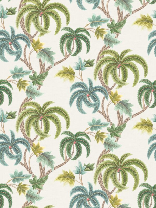 Shalimar Wallpaper - Olive by green botanical wallpaper from osborne & little