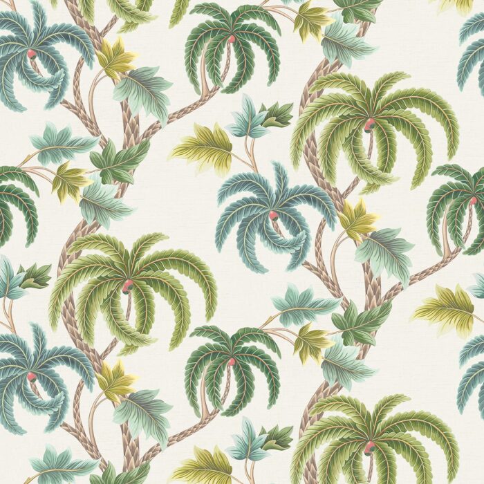Shalimar Wallpaper - Olive fabric swatch W7903-01