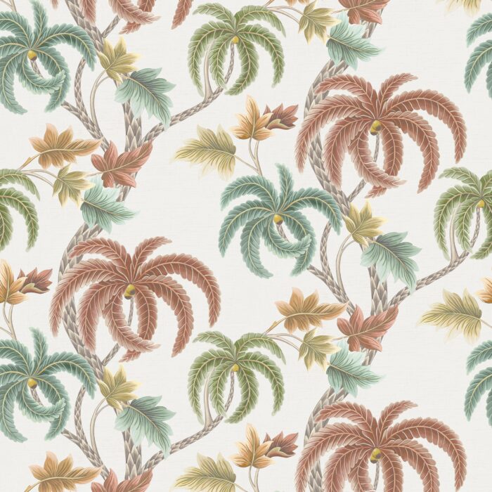 Shalimar Wallpaper - Chestnut fabric swatch W7903-02
