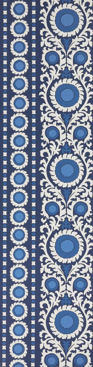 Samrina Wallpaper - Indigo by blue spotted wallpaper from osborne & little