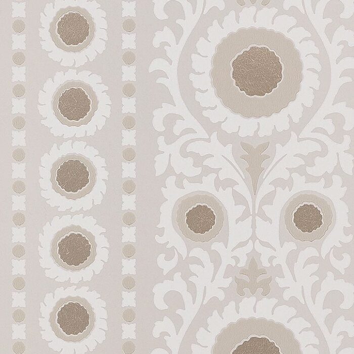 Samrina Wallpaper - Ivory /  Gilver – Ivory / Gilver swatch
