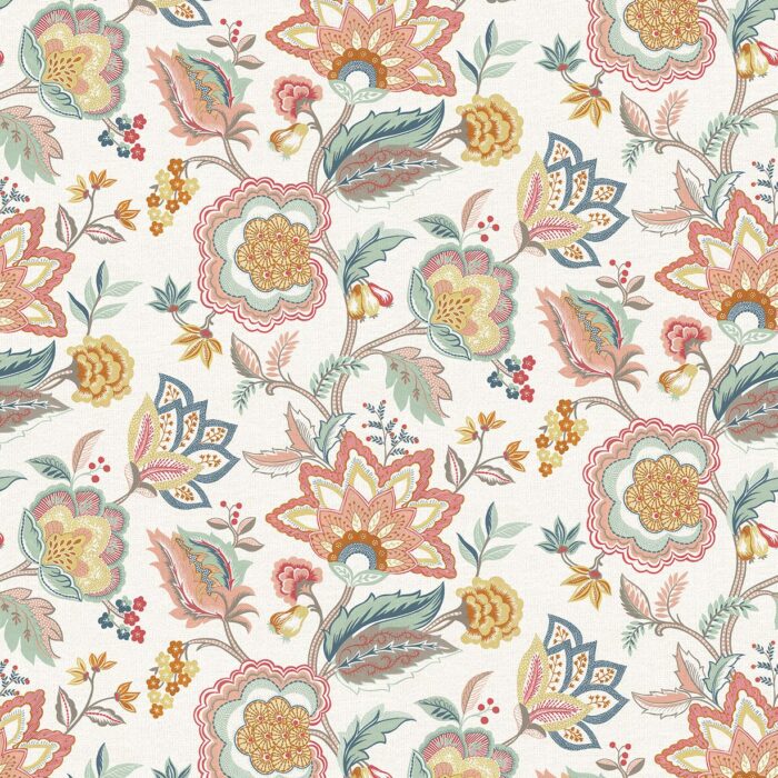 Samode Wallpaper - Terracotta  / Airforce – Terracotta / Airforce swatch