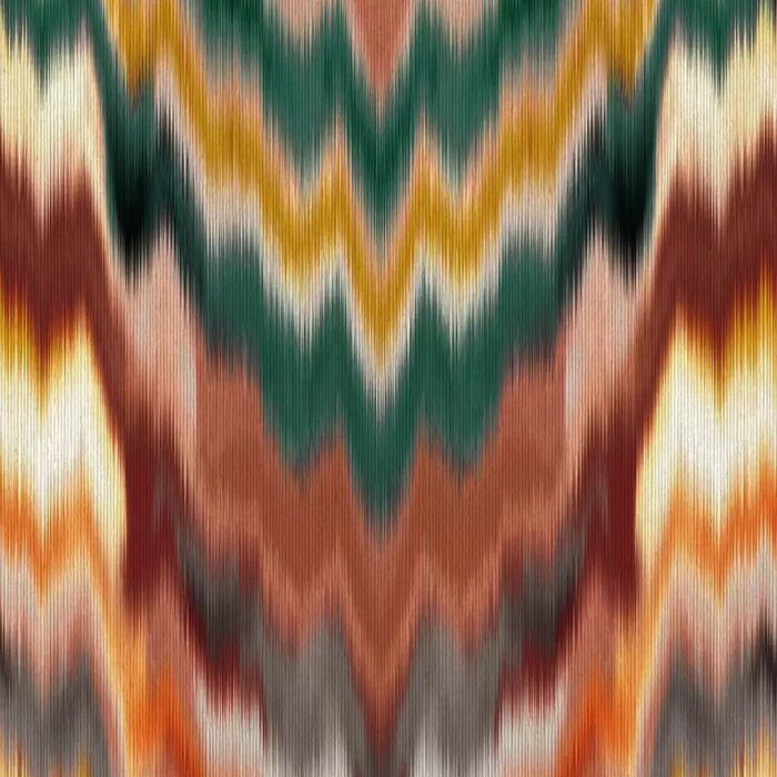 Irisa Wallpaper - Terracotta /  Teal – Terracotta / Teal swatch