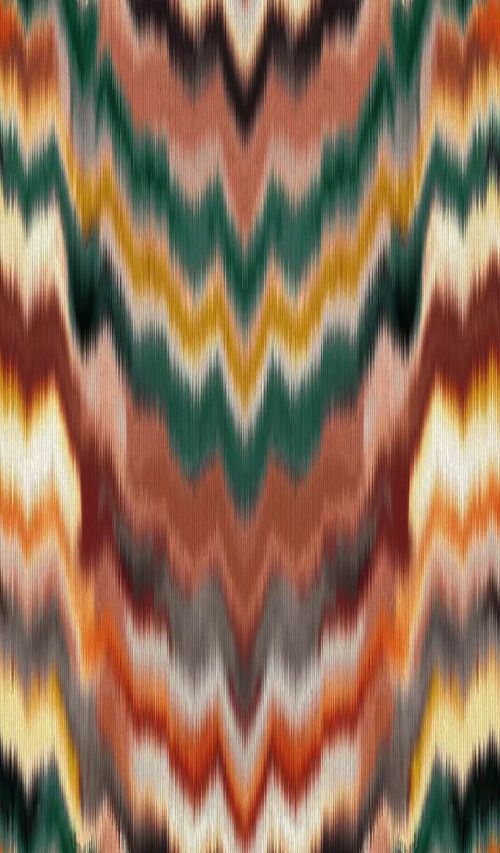 Irisa Wallpaper - Terracotta / Teal by multicolour misc wallpaper from osborne & little