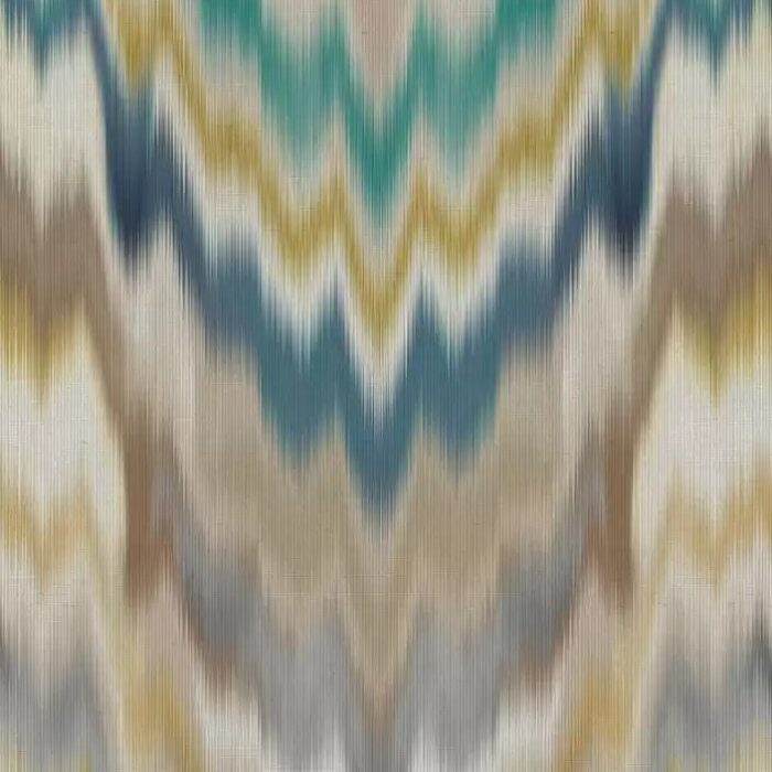 Irisa Grasscloth Wallpaper -  Petrol / Gold swatch