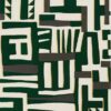 green geometric wallpaper from osborne & little