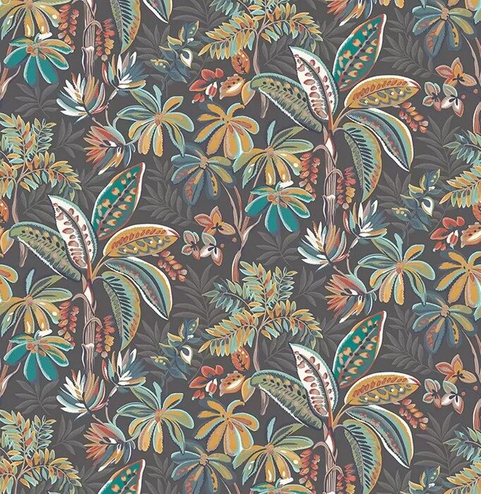 Tivoli Wallpaper - Charcoal swatch