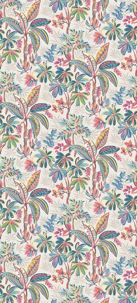 Tivoli Wallpaper - Fuchsia by multicolour botanical wallpaper from osborne & little