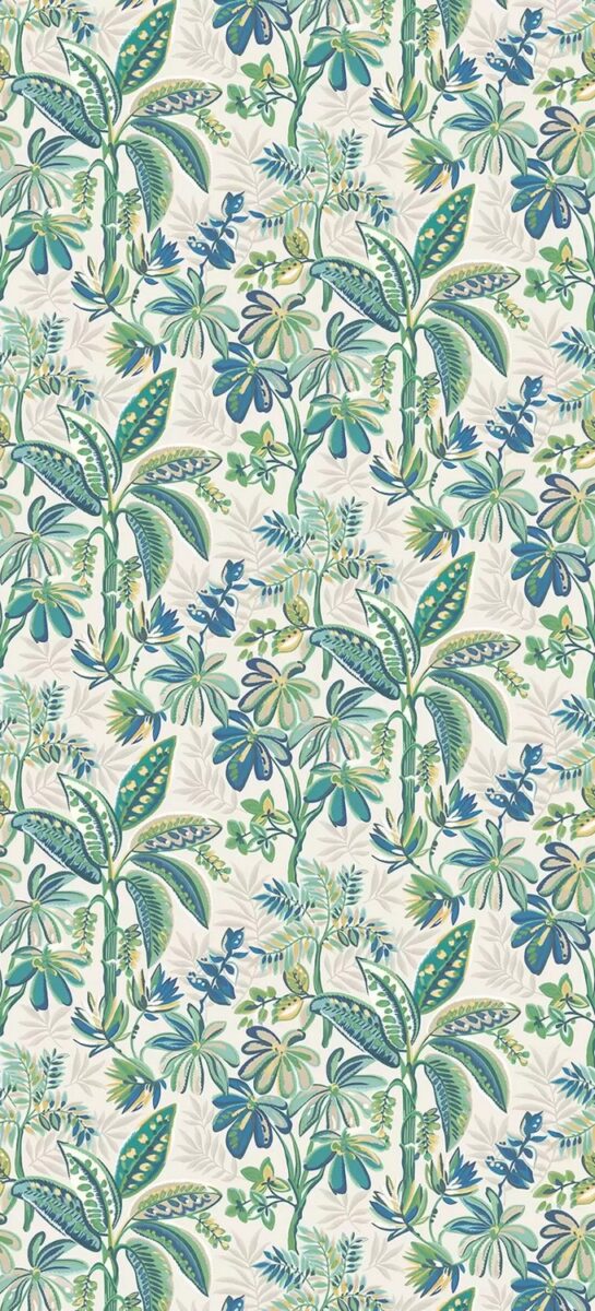 Tivoli Wallpaper - Emerald by green botanical wallpaper from osborne & little