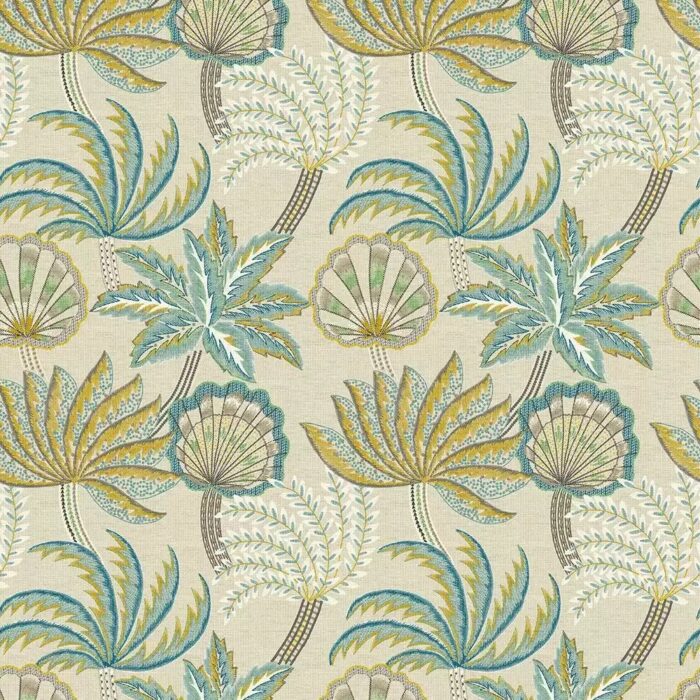 Ravenala Wallpaper - Petrol /  Gold – Petrol / Gold swatch