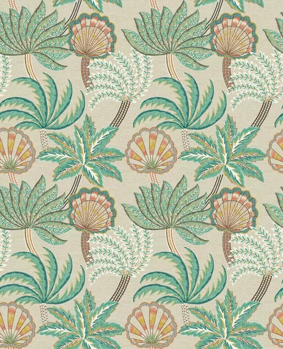 Ravenala Wallpaper - Teal by green botanical wallpaper from osborne & little